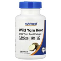 корень дикого ямса, 120 капсул (125 мг в 1 капсуле) — Nutricost