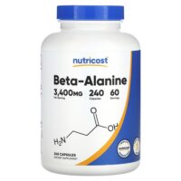 бета-аланин, 240 капсул (850 мг в 1 капсуле) — Nutricost