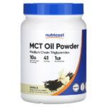 порошок из масла MCT, со вкусом ванили, 454 г (16 унций) — Nutricost