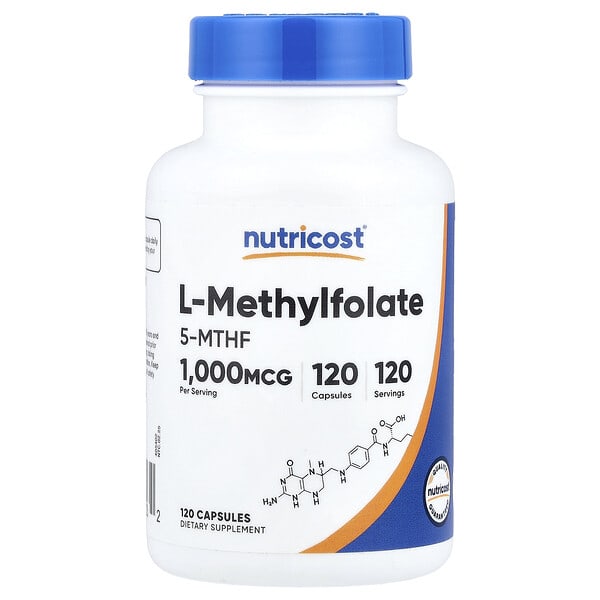 ncs67023_v_32.jpg L-метилфолат, 1000 мкг, 120 капсул — Nutricost