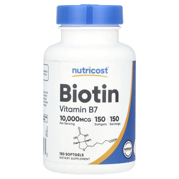 ncs67026_v_24.jpg биотин, витамин B7, 10 000 мкг, 150 капсул — Nutricost