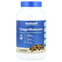 Гриб чага, 150 капсул (500 мг на капсулу) — Nutricost