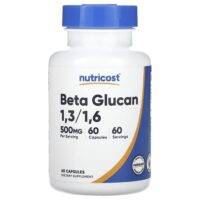 бета-глюкан 1,3/1,6, 500 мг, 60 капсул — Nutricost