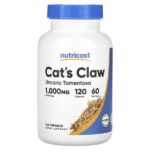 Кошачий коготь, 120 капсул (500 мг на капсулу) — Nutricost