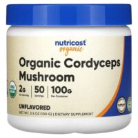 органический гриб кордицепс, без добавок, 100 г (3,5 унции) — Nutricost