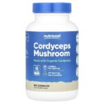 Гриб кордицепс, 180 капсул (550 мг в 1 капсуле) — Nutricost