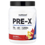 Performance, PRE-X, предтренировочный комплекс Xtreme, со вкусом фруктового пунша, 1002 г (2,2 фунта) — Nutricost