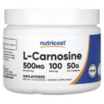 L-карнозин, без добавок, 50 г (1,8 унции) — Nutricost