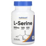 L-серин, 500 мг, 120 капсул — Nutricost