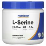 L-серин в порошке, без добавок, 227 г (8 унций) — Nutricost