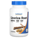 корень солодки, 500 мг, 120 капсул — Nutricost