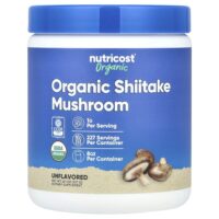 органический порошок из грибов шиитаке, без добавок, 227 г (8 унций) — Nutricost
