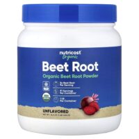 Порошок из органической свеклы, без добавок, 454 г (16 унций) — Nutricost