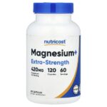 Магний +, с повышенной силой действия, 120 капсул (210 мг на капсулу) — Nutricost