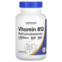 витамин B12, 1000 мкг, 240 капсул — Nutricost