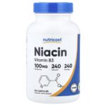 Ниацин, 100 мг, 240 капсул — Nutricost