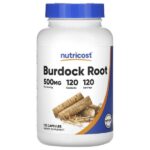 корень лопуха, 500 мг, 120 капсул — Nutricost
