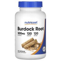корень лопуха, 500 мг, 120 капсул — Nutricost