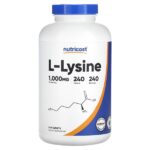 L-лизин, 1000 мг, 240 таблеток — Nutricost