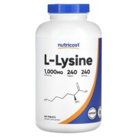 L-лизин, 1000 мг, 240 таблеток — Nutricost