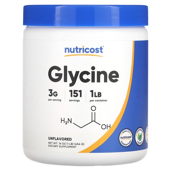 ncs67282_v_8.jpg Глицин, без добавок, 454 г (16 унций) — Nutricost