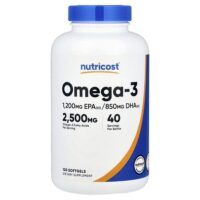 омега-3, 120 капсул — Nutricost