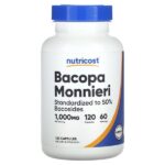 бакопа, 120 капсул (500 мг в 1 капсуле) — Nutricost