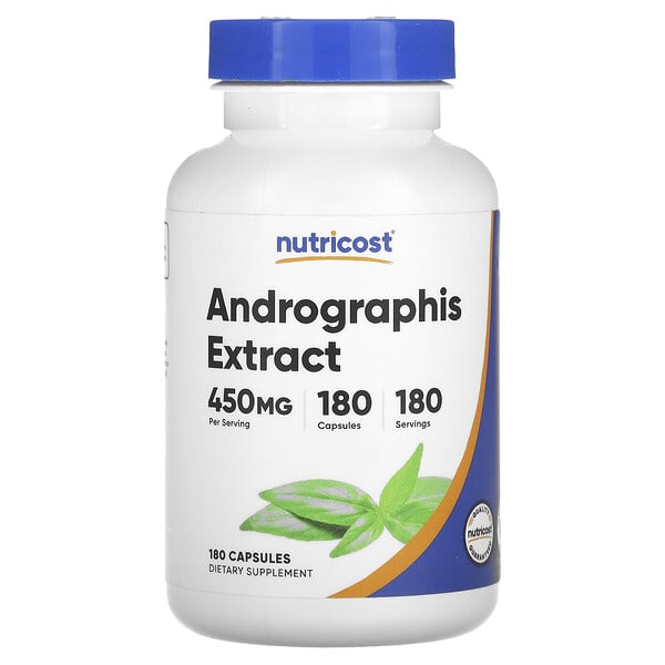 ncs67332_v_8.jpg экстракт андрографиса, 450 мг, 180 капсул — Nutricost