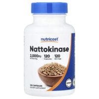 наттокиназа, 100 мг (2000 FU), 120 капсул — Nutricost