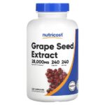 Экстракт виноградных косточек, 28000 мг, 240 капсул — Nutricost