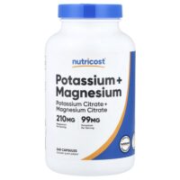 Калий + магний`` 240 капсул — Nutricost