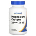 оротат магния, 120 капсул (500 мг в 1 капсуле) — Nutricost