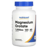 оротат магния, 120 капсул (500 мг в 1 капсуле) — Nutricost