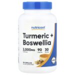 куркума + босвеллия, 90 капсул — Nutricost