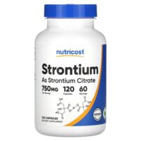 Стронций, 120 капсул (375 мг на капсулу) — Nutricost