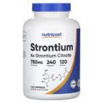 Стронций, 240 капсул (375 мг в каждой капсуле) — Nutricost