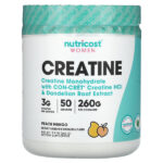 Для женщин, креатин, персик и манго, 260 г (9,2 унции) — Nutricost