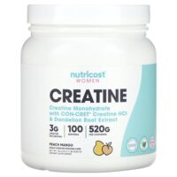 креатин для женского здоровья, персик и манго, 520 г (1,1 фунта) — Nutricost