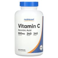 витамин C, 500 мг, 240 капсул — Nutricost