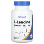 L-лейцин, 120 капсул (500 мг на капсулу) — Nutricost