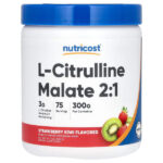 L-цитруллин малат 2:1, клубника и киви, 300 г (10,7 унции) — Nutricost