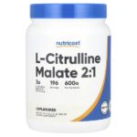 L-цитруллин малат 2: 1, без добавок, 600 г (1,3 фунта) — Nutricost