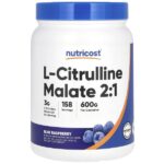 L-цитруллин малат 2:1, голубая малина, 600 г (21,4 унции) — Nutricost