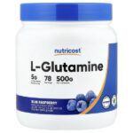 L-глютамин, со вкусом голубой малины, 500 г (17,9 унции) — Nutricost