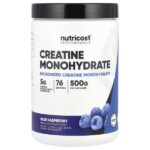 Performance, моногидрат креатина, со вкусом голубой малины, 500 г (17,9 унции) — Nutricost