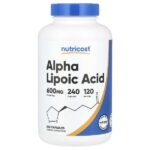 альфа-липоевая кислота, 600 мг, 240 капсул (300 мг в 1 капсуле) — Nutricost