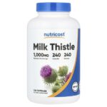 Расторопша, 1000 мг, 240 капсул — Nutricost