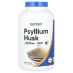 Шелуха семян подорожника, 500 капсул (500 мг на капсулу) — Nutricost