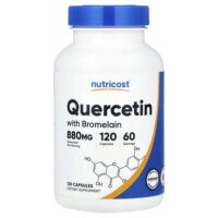 Кверцетин с бромелаином, 120 капсул — Nutricost