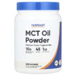 MCT масло в порошке, без добавок, 454 г (16,2 унции) — Nutricost